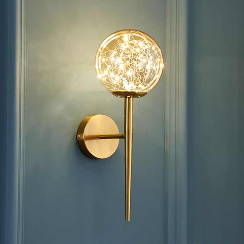 Kugelform Glaswand Licht moderner Stil 1 Leicht Wandhalterung Licht