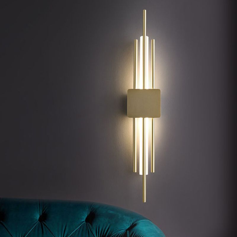 Luz de pared de la sala de estar Luz posmoderna Copper 2 luces Luz de montaje de pared lámpara de montaje