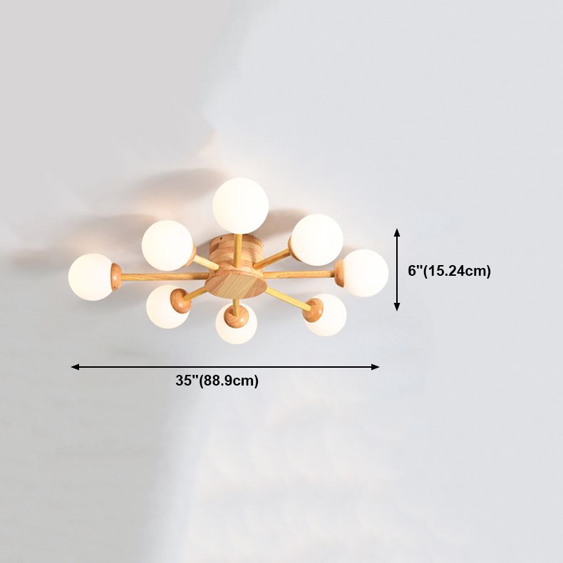 Lámpara de techo semi rascilla moderna