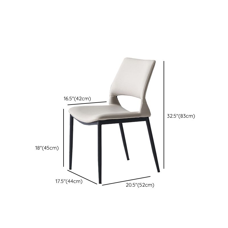 Dining Room Faux Leather Chair Industrial Home Parsons Dining Chair