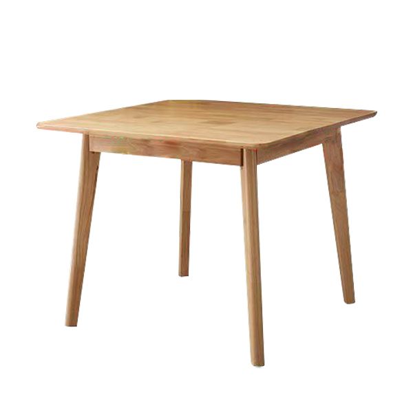 Modern Rubber Wood Dinette Set 1/2/5/7 Pieces Rectangle Beige Dining Table Set
