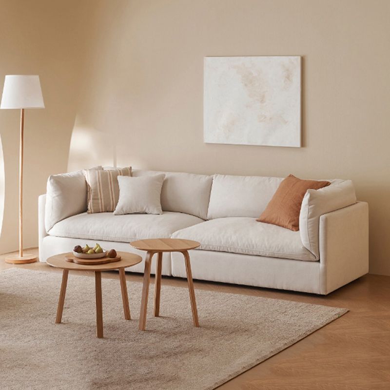 Modern linnen smokingstandarm standaard bank met slipcovered voor woonkamer, appartement