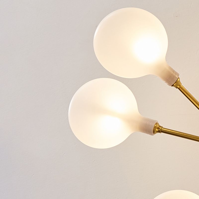 Koper sputnik hanglamp in moderne luxe stijl vuurvliegplafondlicht met acryl schaduw