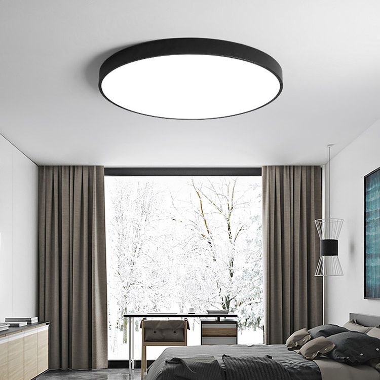 Metal Geometric Shade Flush Mount Llight Modern Style1 Head Flush Mount