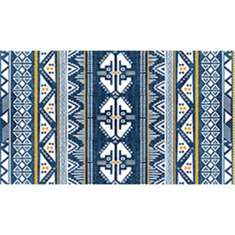 Eclectic Southwestern Area Rug Tribal Totem Polyester Rug Anti-Slip Backing Carpet for Home Decor