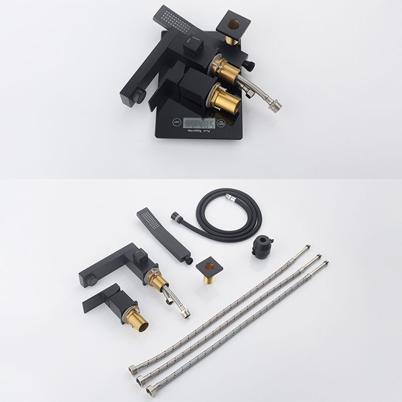 Deck Mounted Metal Freestanding Tub Filler Single Handle Freestanding Faucet