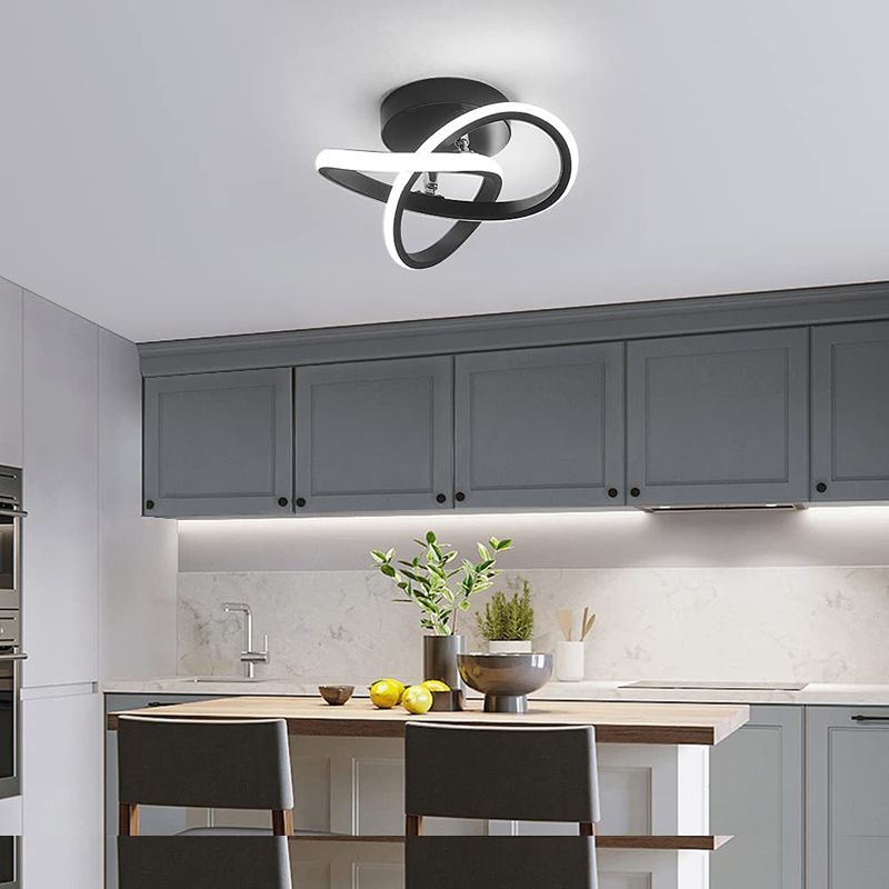 Metal Linear Shape Flush Mount Light Modern-Style 1 Light Flush Ceiling Light