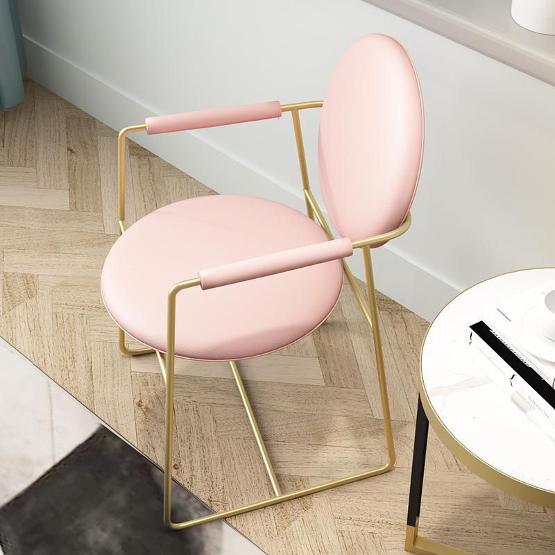 Glam Indoor Home Side Chair Gold Legs Upholstered Dining Chair