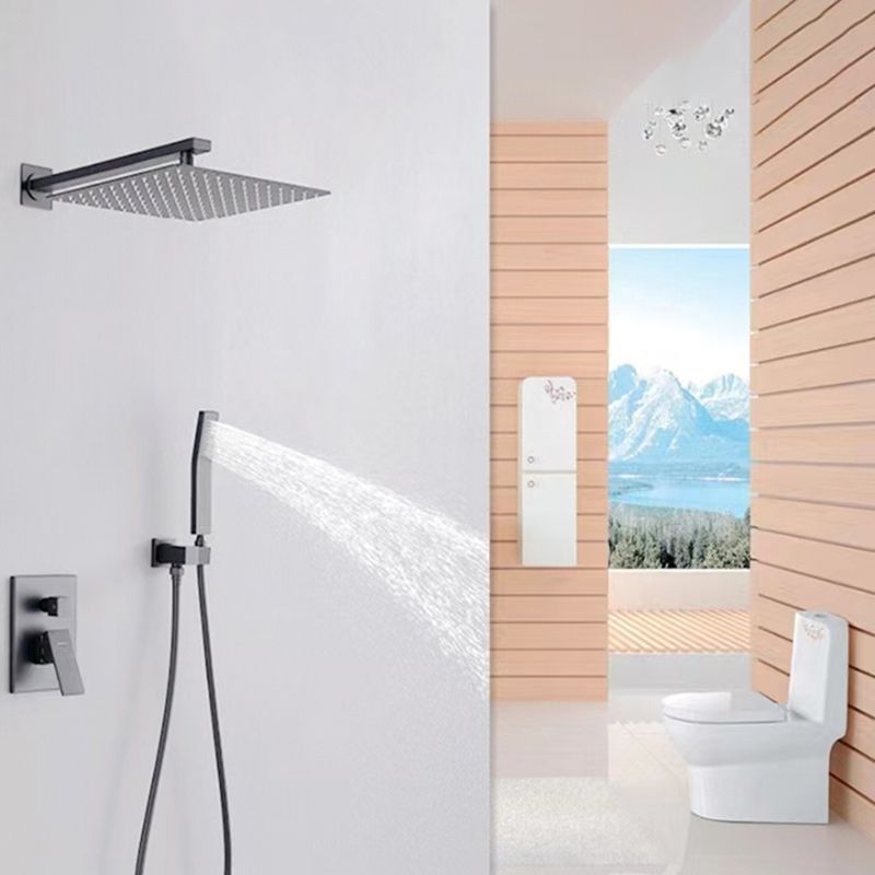 Modern Shower Trim Brass Temperature Control Handheld Shower Head Shower Combo