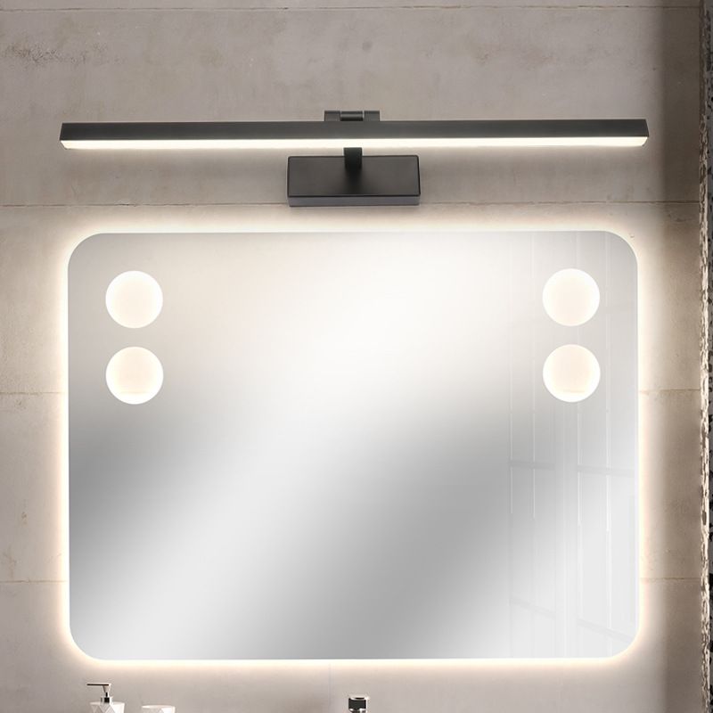 Metal Linear Shape Mirror Wall Light Modern Style 1 Light Mirror Wall Mounted Light
