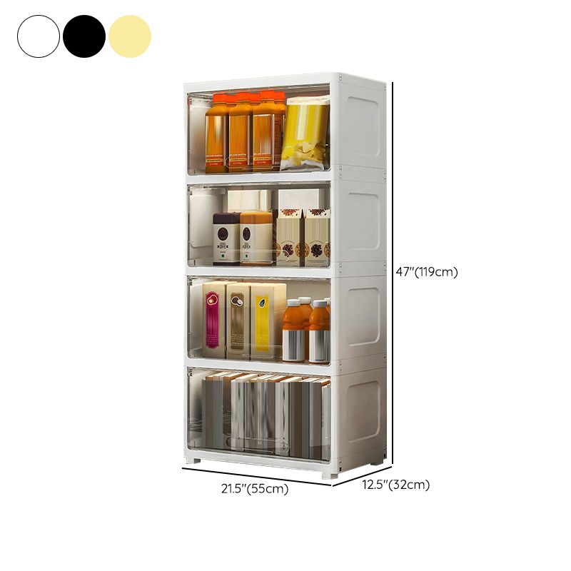 Contemporary Wardrobe Armoire with Legs Plastic Non-Hanging Armoire