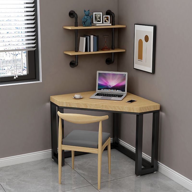 Modern Style Office Desk Solid Wood Home Use Writing Desk with Metal Legs