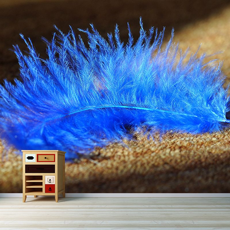 Photography Stain Resistant Mural Wallpaper Feather Living Room Wall Mural