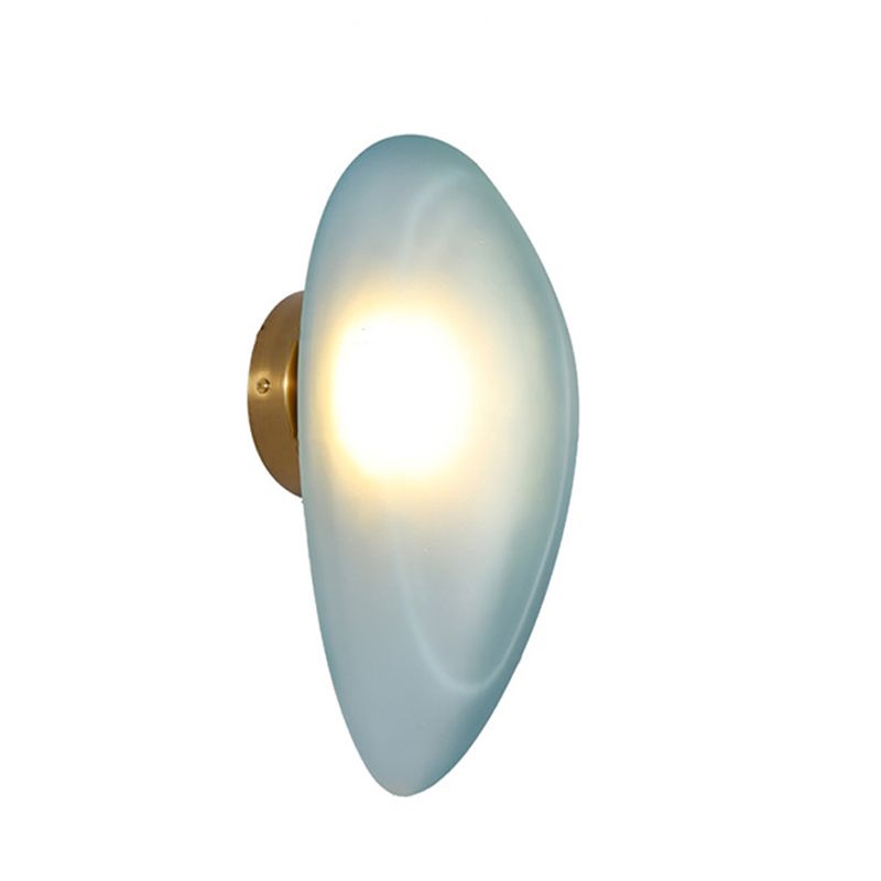 Nordic Style LED Wall Light Cobblestone Shape Wall Lamp with Glass Shade for Living