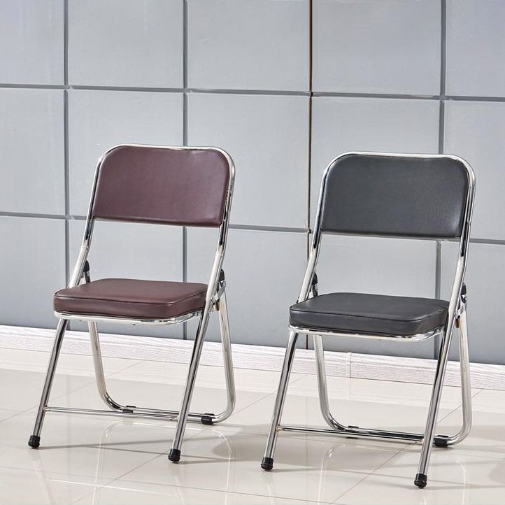 Silla lateral contemporánea de metal, tapicería sin brazos para el hogar, respaldo abierto, silla lateral de comedor