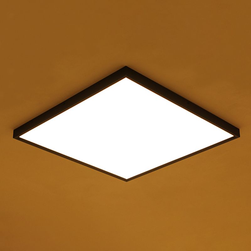 Square Shape LED Ceiling Lamp Modern Aluminium 1 Light Flush Mount for Conference Room