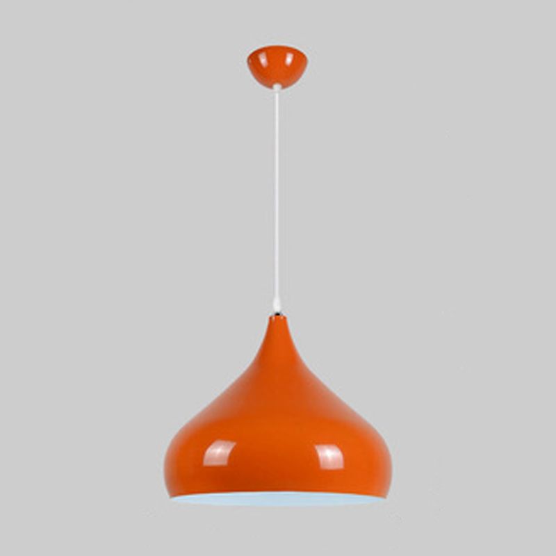 Lacquered Aluminium Indoor Pendant Light in Modern Creative Style Tapered Macaron Hanging Lamp