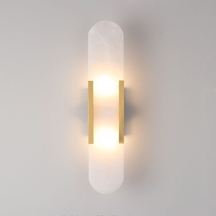 Lampada montata a parete ovale Luci da parete in pietra contemporanea per corridoio per corridoio