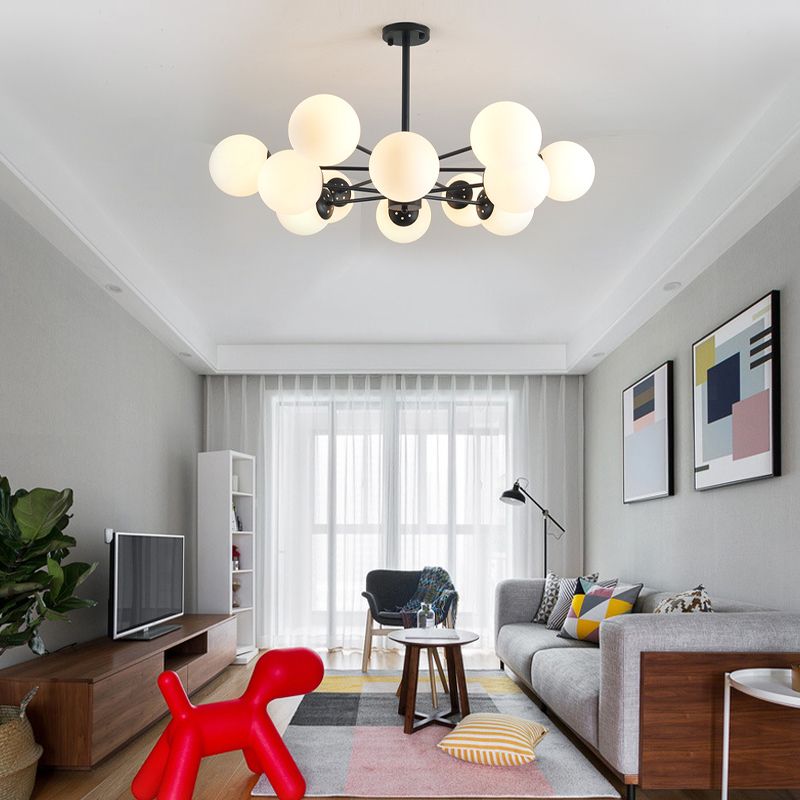 Lustre de lustre en verre luminaire de lustre moderne Light pour le salon