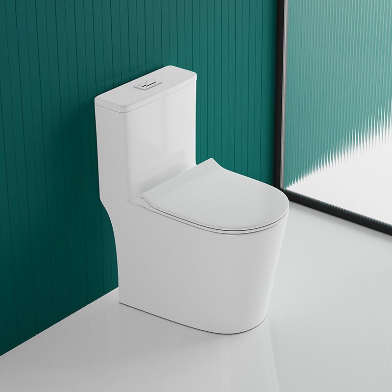 Traditional One Piece Toilet Floor Mounted White Toilet Bowl for Washroom