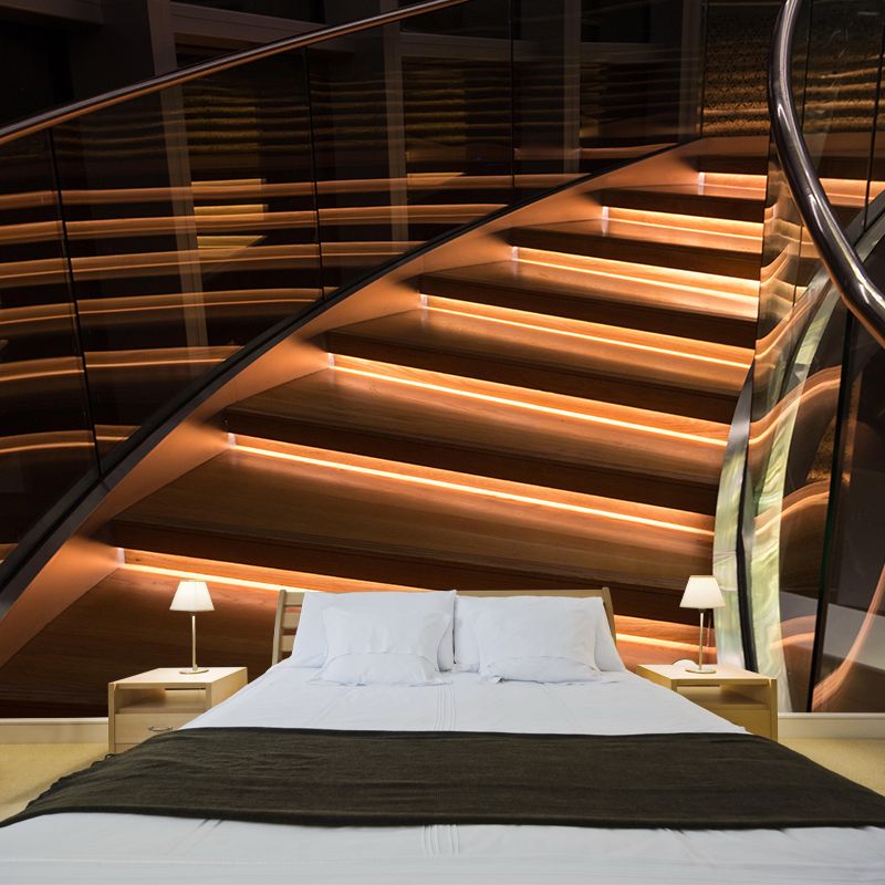 Stairs Architecture Mural Wallpaper Decorative Stain Resistant Wall Decor