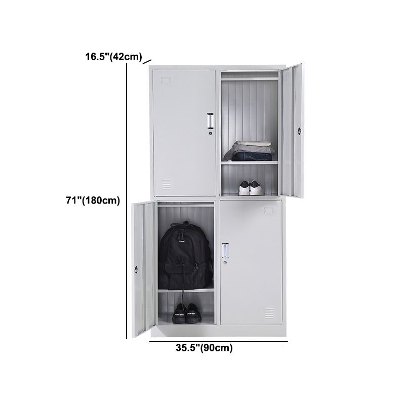 Metal Wardrobe Cabinet Contemporary Grey Wardrobe Armoire for Home