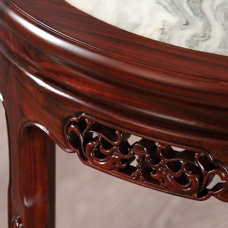 Half Moon Contemporary Console Table Dark Brown Wood Console Sofa Table