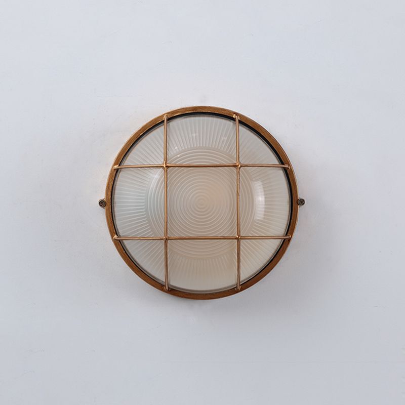 Retro Flush Mount Ceiling Light Bowl Shape Ceiling Lamp for Balcony