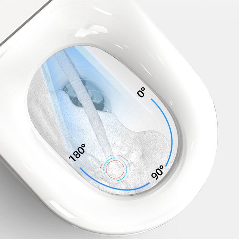 White Finish Floor Standing Bidet with Heated Seat and Foot Sensor