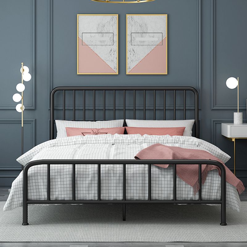 Glam Solid Color Open-Frame Bed Open-Frame Metal Bed with Custom Gold Legs