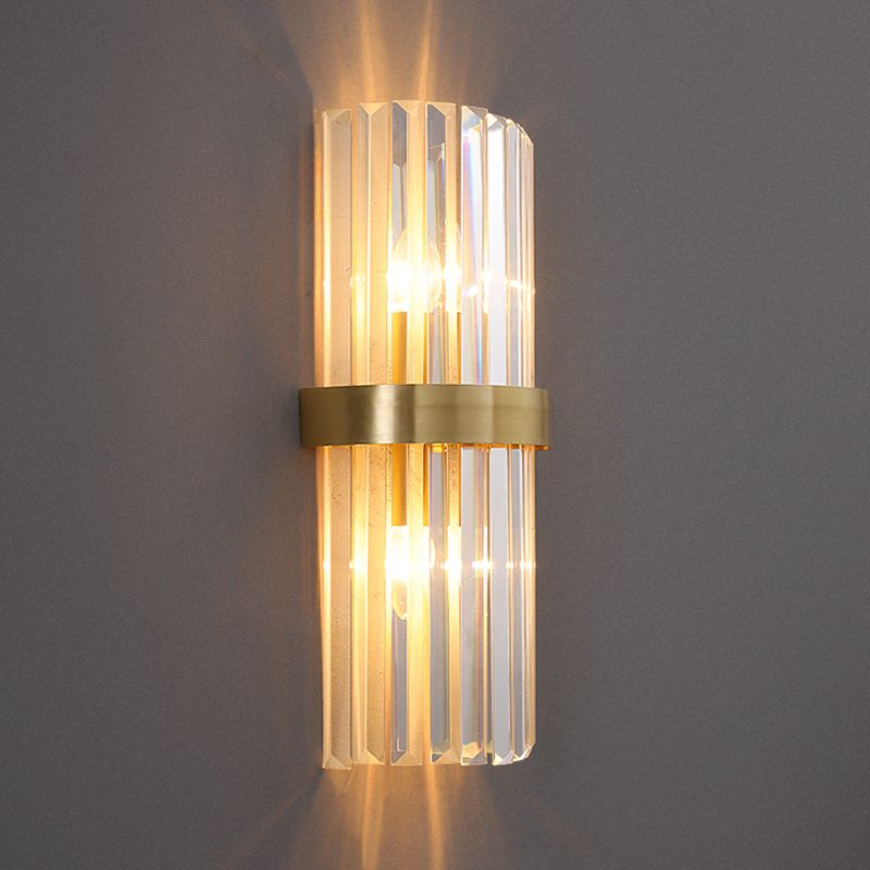 Postmoderne Kristallwandleuchten Metallwandmontage Leuchte für Wohnzimmer