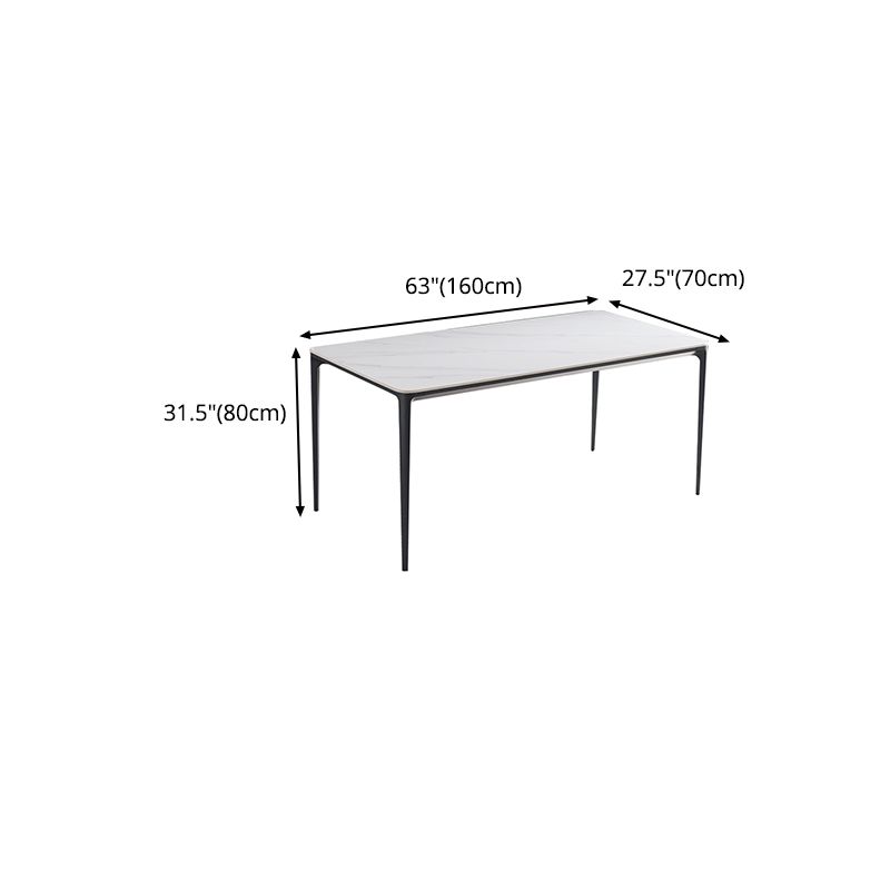 Modern 1/4/5/6/7 Pieces Dining Set Rectangle White Dining Table Set for Home Use
