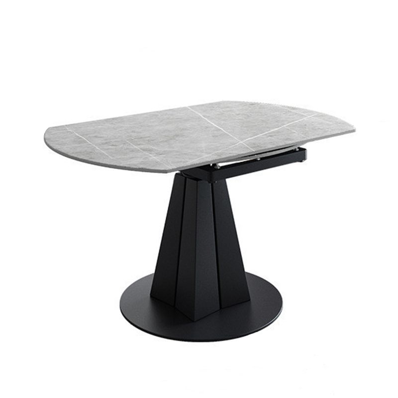 Modern Sintered Stone Table Dining Round Table with Metal Legs for Home Use