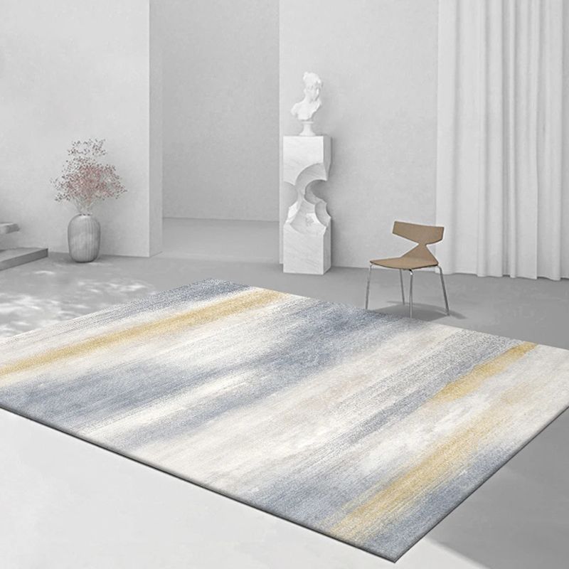 Grijs modern tapijt geometrisch patroon polyester gebied tapijt niet-slip achterste tapijt voor woonkamer