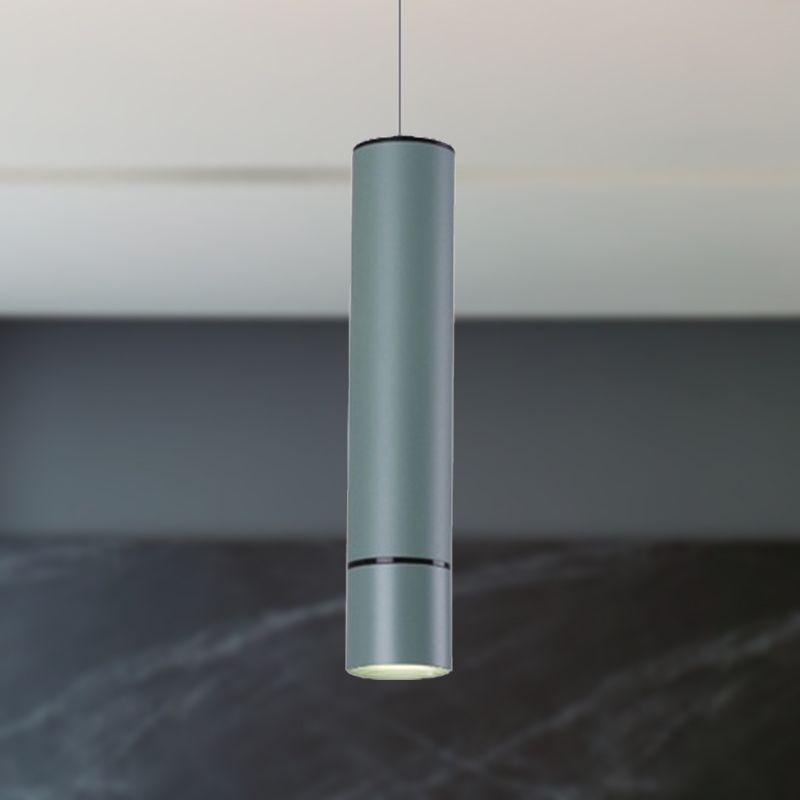 Nordic 1 Light Suspension Light with Metal Shade Pink/Blue/Green Pipe Ceiling Pendant Light in White/Warm/Natural Light