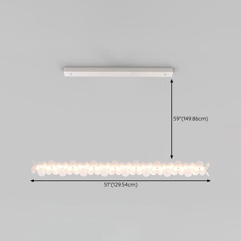 Modern Style Island Lamp LED Island Hanging Light with Crystal for Bedroom