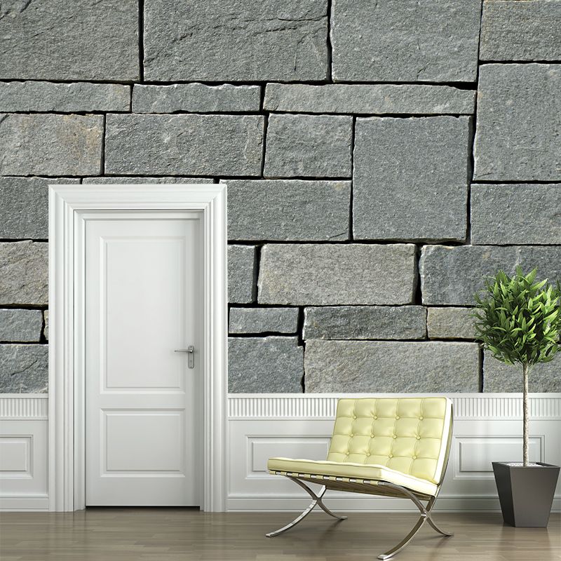 Brick Customized Mural Decal Modern Mildew Resistant Wall Covering for Living Room