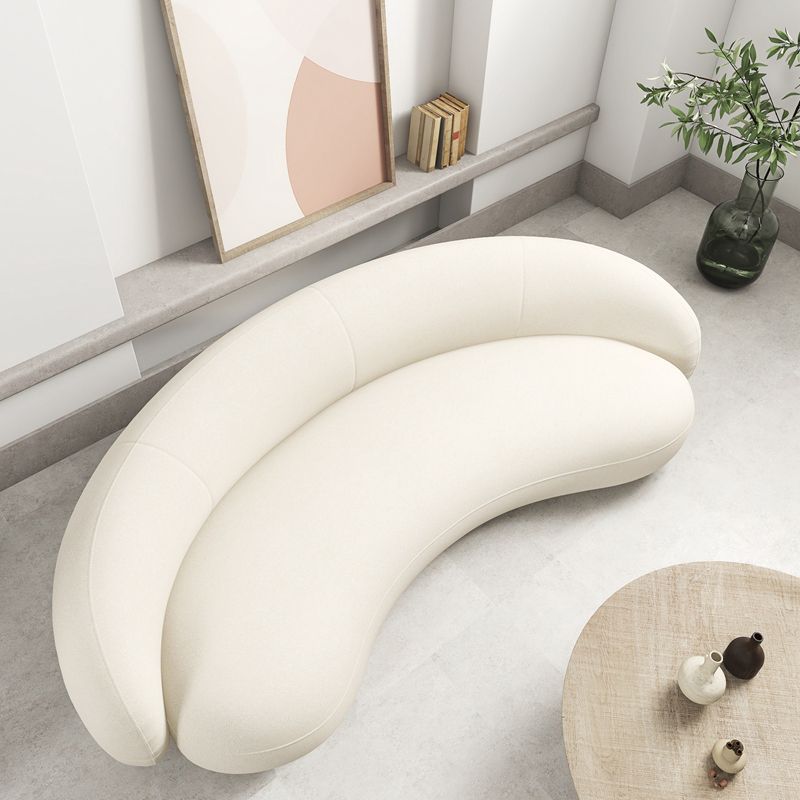 Ultra-Modern Tight Back Sofa 27.6"High Armless Curved Sofa for Apartment