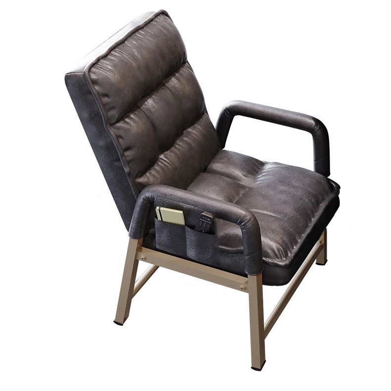 Chaise d'appoint rembourrée de Style contemporain, chaise de salle à manger simple avec bras à dossier solide, pour usage domestique