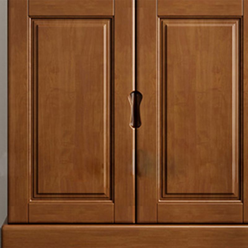 Contemporary Rectangle Accent Cabinet with Drawers Wood Storage Cabinet