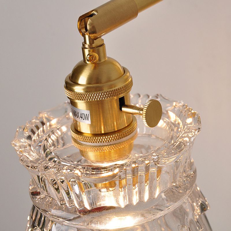 1 luminaire d'éclairage industriel léger avec verre côtelé pressé Light pour la salle de bain de la chambre à coucher