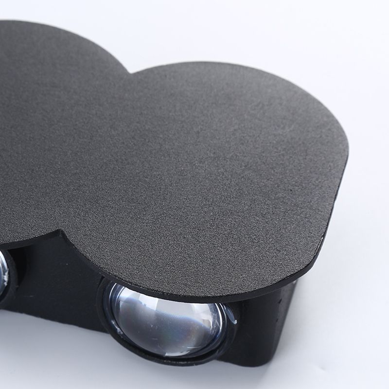 Black Outdoor LED Wall Sconce in Modern Creative Style Aluminium Geometric Waterproof Spotlight