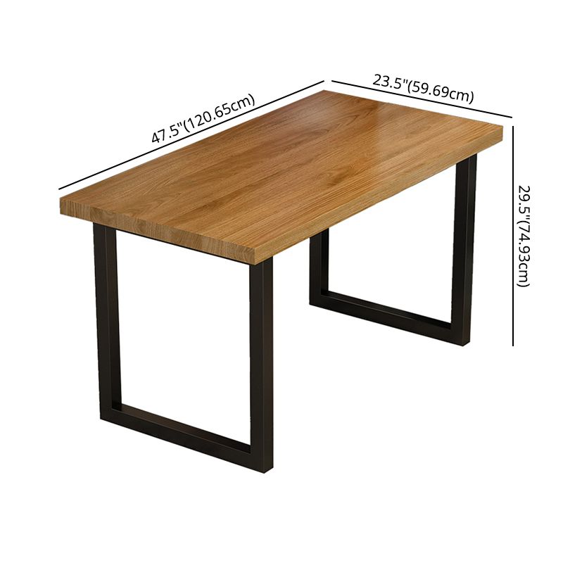 Industrial Style Solid Wood Dining Set with Traditional Height Table and Double Pedestal Base