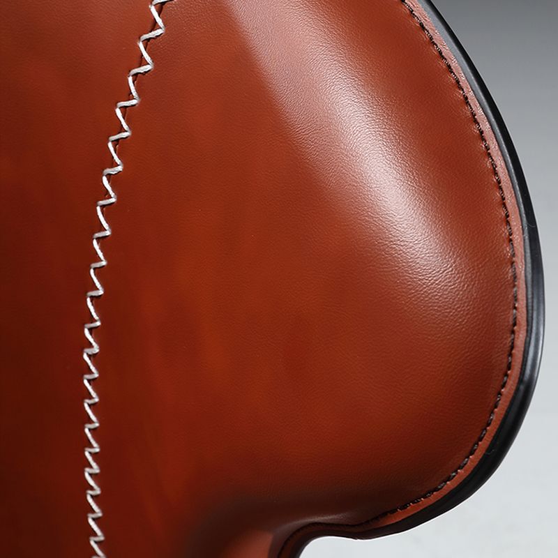 Indoor Wingback Parsons Chair Upholstered Faux Leather Side Chair