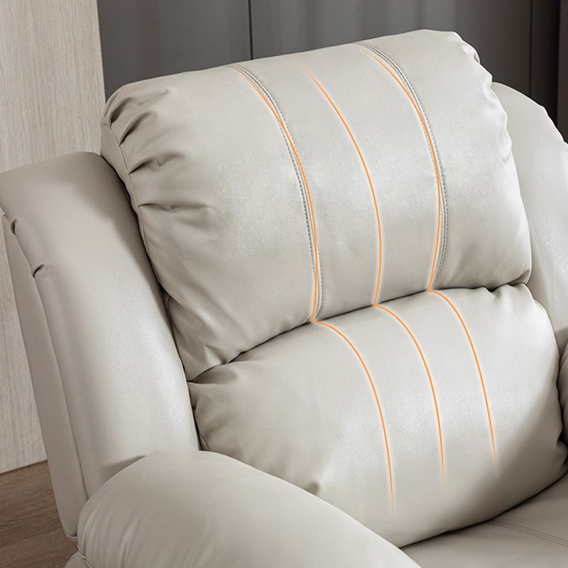 Contemporary Power-Push Botton Recliner Chair Genuine Leather Recliner