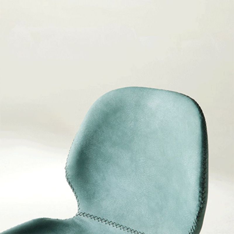 Contemporary PU Leather Bar Stool Low Back Upholstered Bar Stool