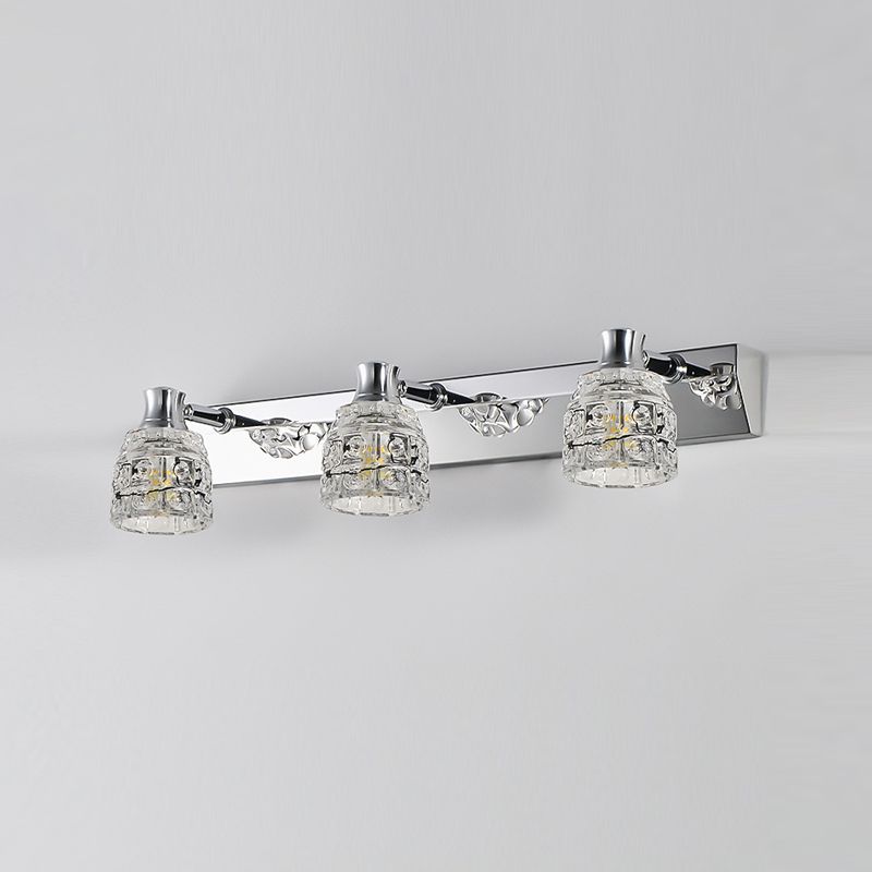 Modern de maquillaje simple espejo ligero ligero de baño de baño de acero inoxidable lámpara de espejo de acero inoxidable