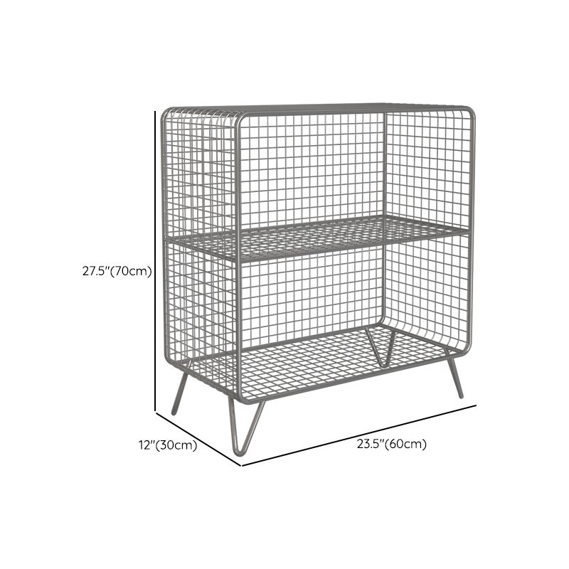 Industrial Antique Finish Shelf Bookcase Metal Etagere Bookshelf
