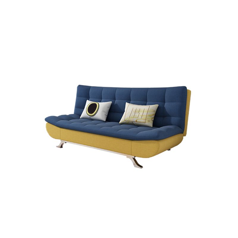 Convertible Contemporary Biscuit Back Armless Cotton Blend Sofa Bed