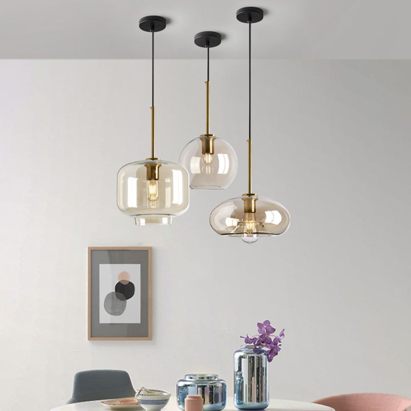 Verre moderne suspendu éclairage pendentif ménage léger pour le salon